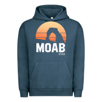 Pigment Midnight Navy moab utah arches national park vintage retro outdoor hiking pullover h Urban Hoodie - linhVisuals