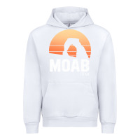 White moab utah arches national park vintage retro outdoor hiking pullover h Urban Hoodie - linhVisuals
