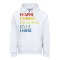 White funny graphic designer t shirt Urban Hoodie - linhVisuals