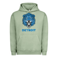 Pigment Oil Green funny vintage lion face head detroit gifts tank top Urban Hoodie - linhVisuals
