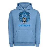 Pigment Pebble Blue funny vintage lion face head detroit gifts tank top Urban Hoodie - linhVisuals