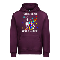 Mauve Wine autism dad you will never walk alone support autism son t shirt Urban Hoodie - linhVisuals