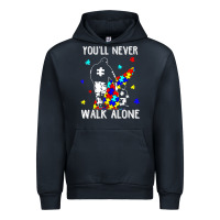 Navy autism dad you will never walk alone support autism son t shirt Urban Hoodie - linhVisuals