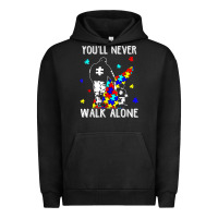 Pigment Black autism dad you will never walk alone support autism son t shirt Urban Hoodie - linhVisuals