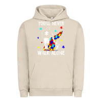 Pigment French Oak autism dad you will never walk alone support autism son t shirt Urban Hoodie - linhVisuals