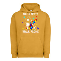 Pigment Peanut Butter autism dad you will never walk alone support autism son t shirt Urban Hoodie - linhVisuals