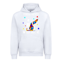 White autism dad you will never walk alone support autism son t shirt Urban Hoodie - linhVisuals