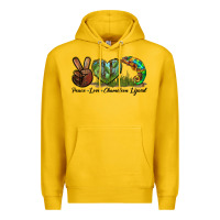 Lemon Peace Love Chameleon Lizard Premium Hoodie - LillyAllenDesigns