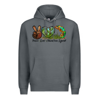 Rock Peace Love Chameleon Lizard Premium Hoodie - LillyAllenDesigns