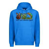 True Royal Peace Love Chameleon Lizard Premium Hoodie - LillyAllenDesigns