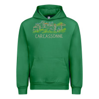 Emerald carcassonne france unique hand drawn art gift men women t shirt Urban Hoodie - linhVisuals