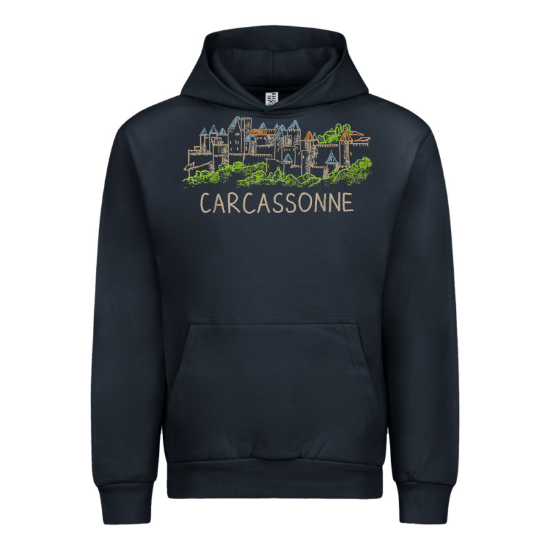 Carcassonne France Unique Hand Drawn Art Gift Men Women T Shirt Urban Hoodie by linhVisuals | Teevron