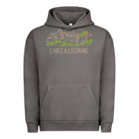 Pigment Tornado carcassonne france unique hand drawn art gift men women t shirt Urban Hoodie - linhVisuals