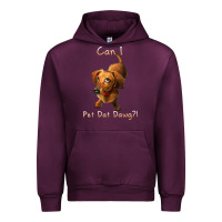 Mauve Wine can i pet dat dawg funny dog dachshund lover doxie gift t shirt Urban Hoodie - linhVisuals