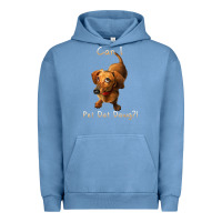 Pigment Pebble Blue can i pet dat dawg funny dog dachshund lover doxie gift t shirt Urban Hoodie - linhVisuals