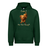 Forest Green can i pet dat dawg funny dog dachshund lover doxie gift t shirt Urban Hoodie - linhVisuals