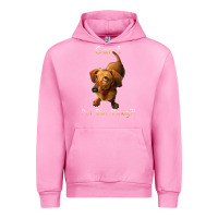 Fuchsia Pink can i pet dat dawg funny dog dachshund lover doxie gift t shirt Urban Hoodie - linhVisuals