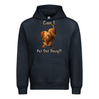 Navy can i pet dat dawg funny dog dachshund lover doxie gift t shirt Urban Hoodie - linhVisuals