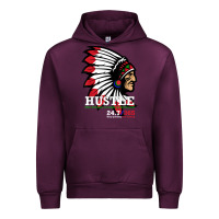 Mauve Wine hustle 247 gang clothing native american men gift t shirt t shirt Urban Hoodie - linhVisuals