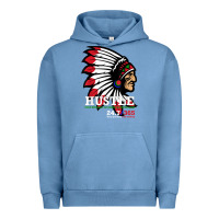 Pigment Pebble Blue hustle 247 gang clothing native american men gift t shirt t shirt Urban Hoodie - linhVisuals