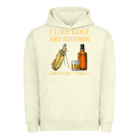 Pigment Pistachio i like golf and bourbon and maybe 3 people t shirt Urban Hoodie - linhVisuals