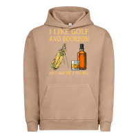 Pigment Burro i like golf and bourbon and maybe 3 people t shirt Urban Hoodie - linhVisuals