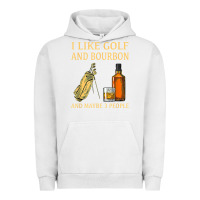 Pigment Lunar Rock i like golf and bourbon and maybe 3 people t shirt Urban Hoodie - linhVisuals