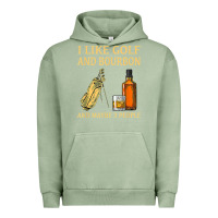 Pigment Oil Green i like golf and bourbon and maybe 3 people t shirt Urban Hoodie - linhVisuals