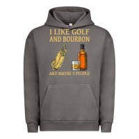 Pigment Tornado i like golf and bourbon and maybe 3 people t shirt Urban Hoodie - linhVisuals