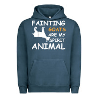 Pigment Midnight Navy fainting goats are my spirit animal t shirt Urban Hoodie - linhVisuals