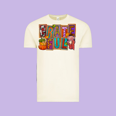 Grateful Thanksgiving Vintage Tee Designed By Fadigitalartstudio