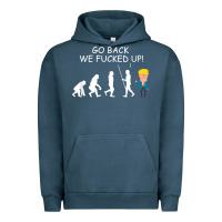 Pigment Midnight Navy go back we fucked up funny anti trump 2020 election apparel t shirt Urban Hoodie - linhVisuals