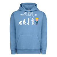 Pigment Pebble Blue go back we fucked up funny anti trump 2020 election apparel t shirt Urban Hoodie - linhVisuals