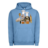 Pigment Pebble Blue Wallace Gourmeat Urban Hoodie - linhVisuals