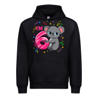 Black kids 6th birthday shirt for girls koala bear 6 years old t shirt Urban Hoodie - linhVisuals
