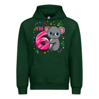 Forest Green kids 6th birthday shirt for girls koala bear 6 years old t shirt Urban Hoodie - linhVisuals
