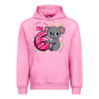 Fuchsia Pink kids 6th birthday shirt for girls koala bear 6 years old t shirt Urban Hoodie - linhVisuals