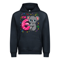 Navy kids 6th birthday shirt for girls koala bear 6 years old t shirt Urban Hoodie - linhVisuals
