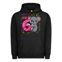 Pigment Black kids 6th birthday shirt for girls koala bear 6 years old t shirt Urban Hoodie - linhVisuals