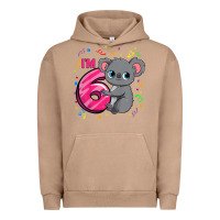 Pigment Burro kids 6th birthday shirt for girls koala bear 6 years old t shirt Urban Hoodie - linhVisuals
