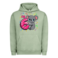 Pigment Oil Green kids 6th birthday shirt for girls koala bear 6 years old t shirt Urban Hoodie - linhVisuals