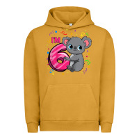 Pigment Peanut Butter kids 6th birthday shirt for girls koala bear 6 years old t shirt Urban Hoodie - linhVisuals