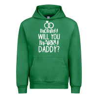 Emerald kids mommy will you marry my daddy funny marriage proposal t shirt Urban Hoodie - linhVisuals