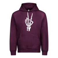 Mauve Wine skeleton peace Urban Hoodie - linhVisuals