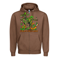 Chestnut shamrockscrusher t rex and horseshoe Zipper Hoodie - AdoDesignShop