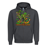 Smoke shamrockscrusher t rex and horseshoe Zipper Hoodie - AdoDesignShop