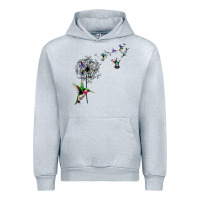 Heather Grey bird hummingbird dandelion flowers shirt for women men t shirt Urban Hoodie - linhVisuals