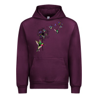 Mauve Wine bird hummingbird dandelion flowers shirt for women men t shirt Urban Hoodie - linhVisuals