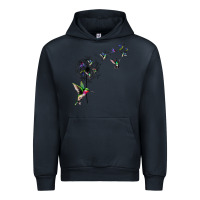 Navy bird hummingbird dandelion flowers shirt for women men t shirt Urban Hoodie - linhVisuals