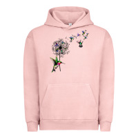 Pigment Salmon bird hummingbird dandelion flowers shirt for women men t shirt Urban Hoodie - linhVisuals